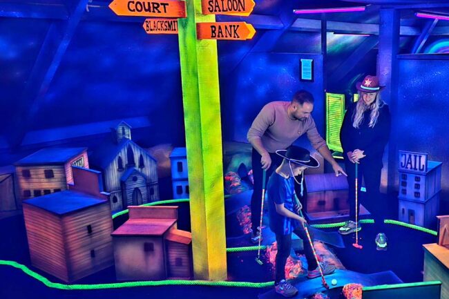 Glowgolf met het gezin 1