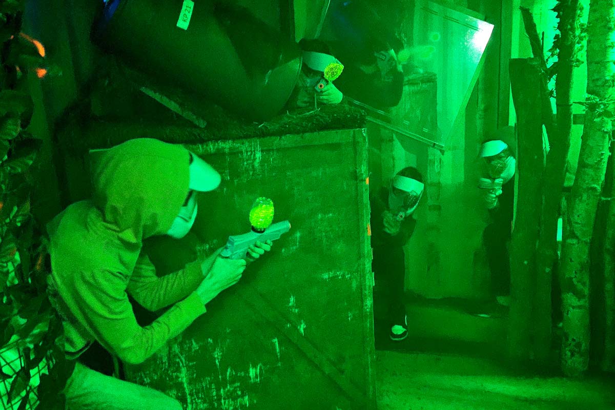 GelblasterPaintball 2.0 binnen schuilen