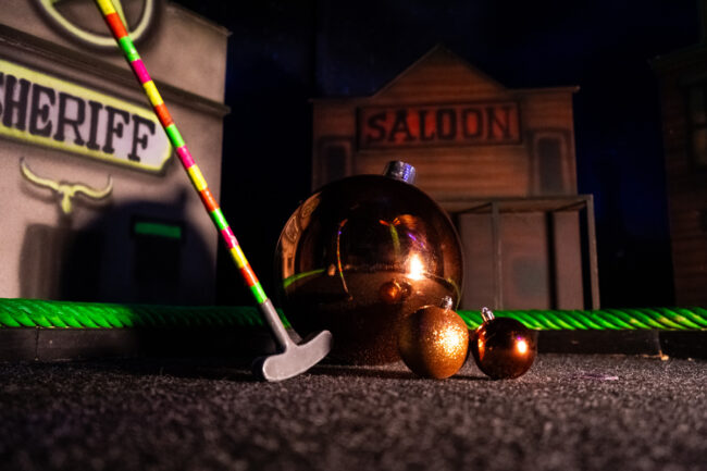 Kerst Glowgolf kerstballen en club